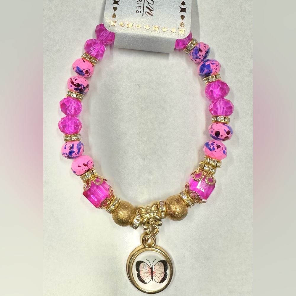 Pink Butterfly Bracelet